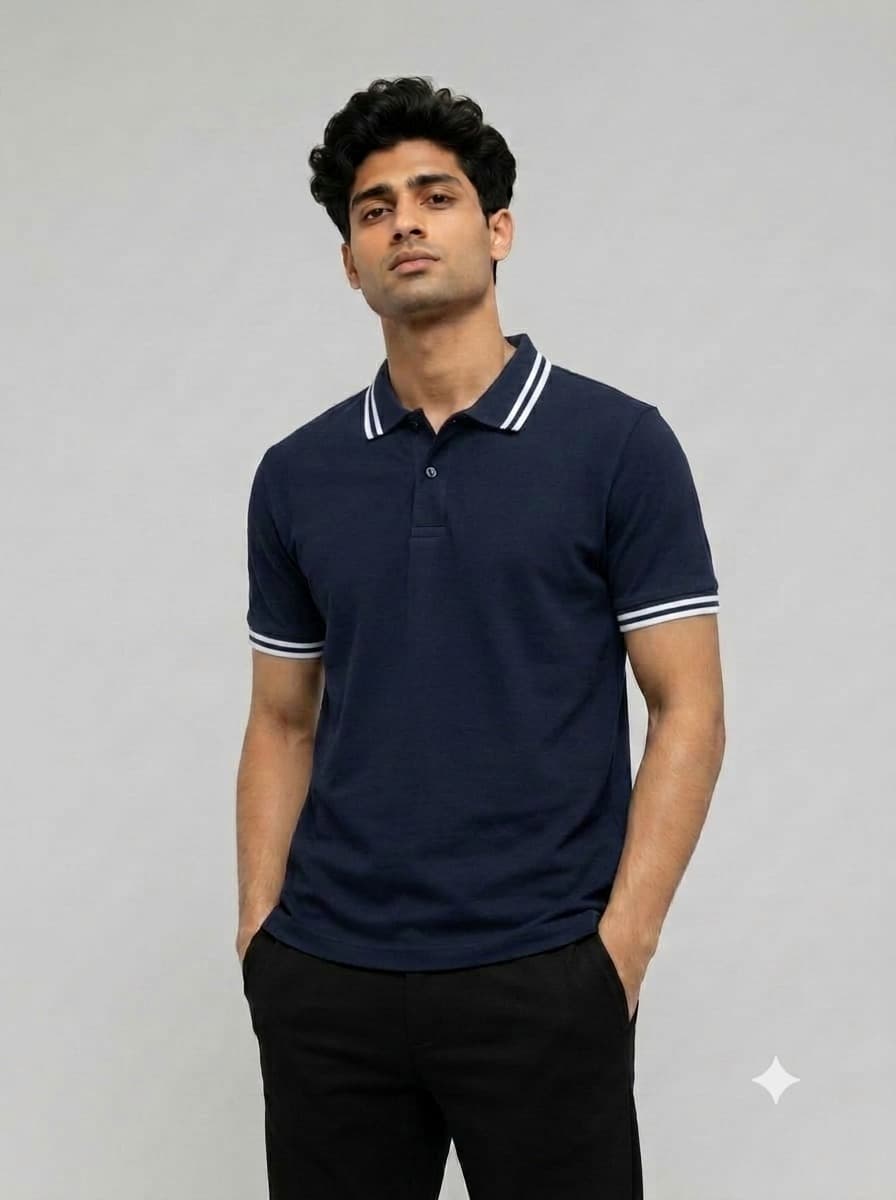 220 GSM Dual Tipping Polo - Custom Apparel Manufacturing Cut N Stitch