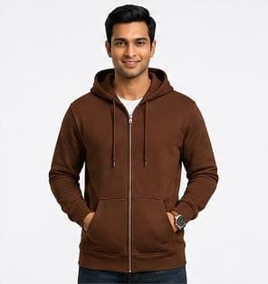 Cotton Fleece 360 GSM Hoodie with full zip