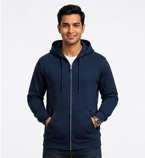 PolyCotton Fleece 340 GSM Hoodie with full zip
