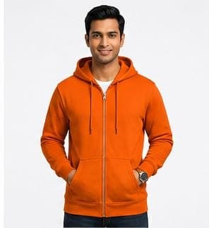 PolyCotton Fleece 300 GSM Hoodie with full zip - Custom Apparel Manufacturing Cut N Stitch