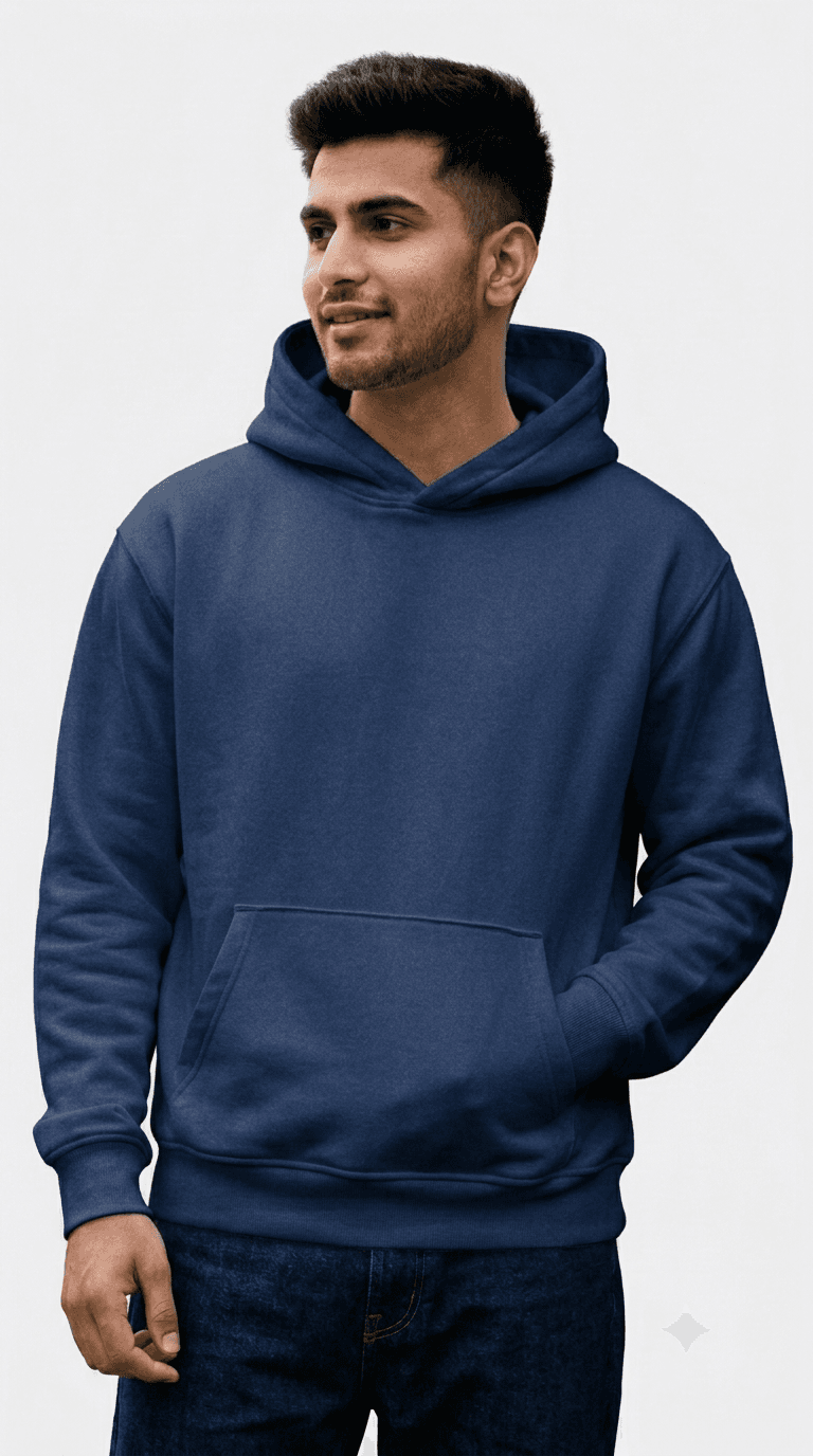 Cotton Fleece 300 GSM Hoodie without zip
