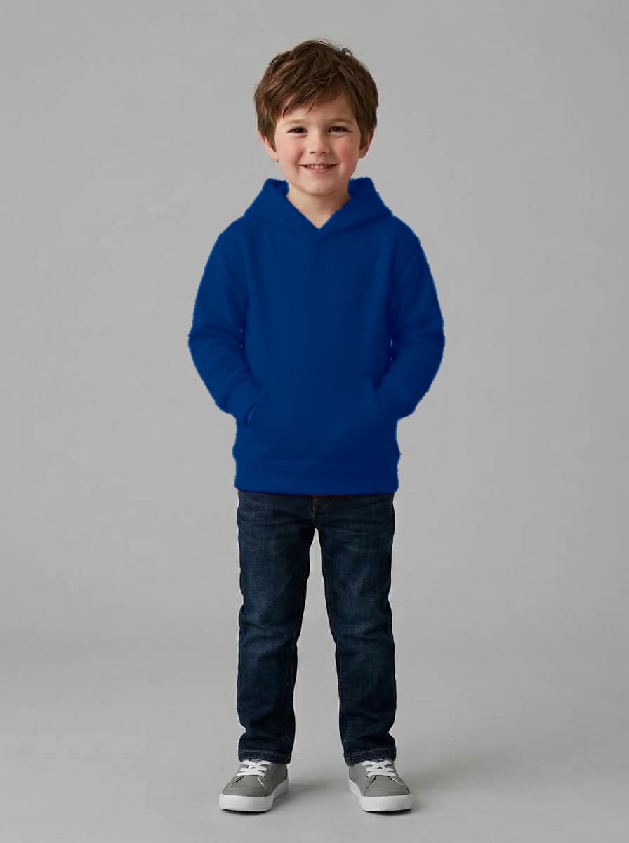 Kids Cotton Fleece 360 GSM Hoodie with full zip - Custom Apparel Manufacturing Cut N Stitch
