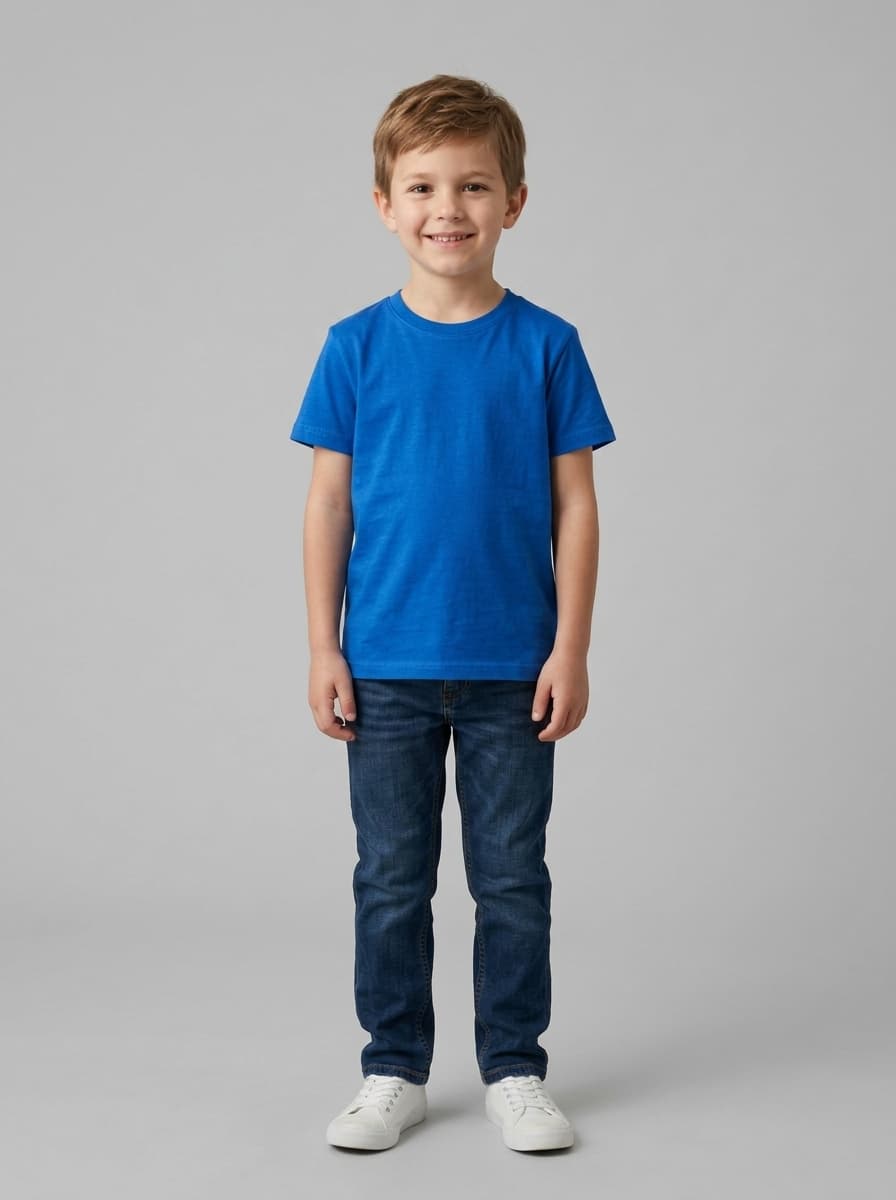 Kids Polyester 90 GSM Round Neck T-Shirt - Custom Apparel Manufacturing Cut N Stitch