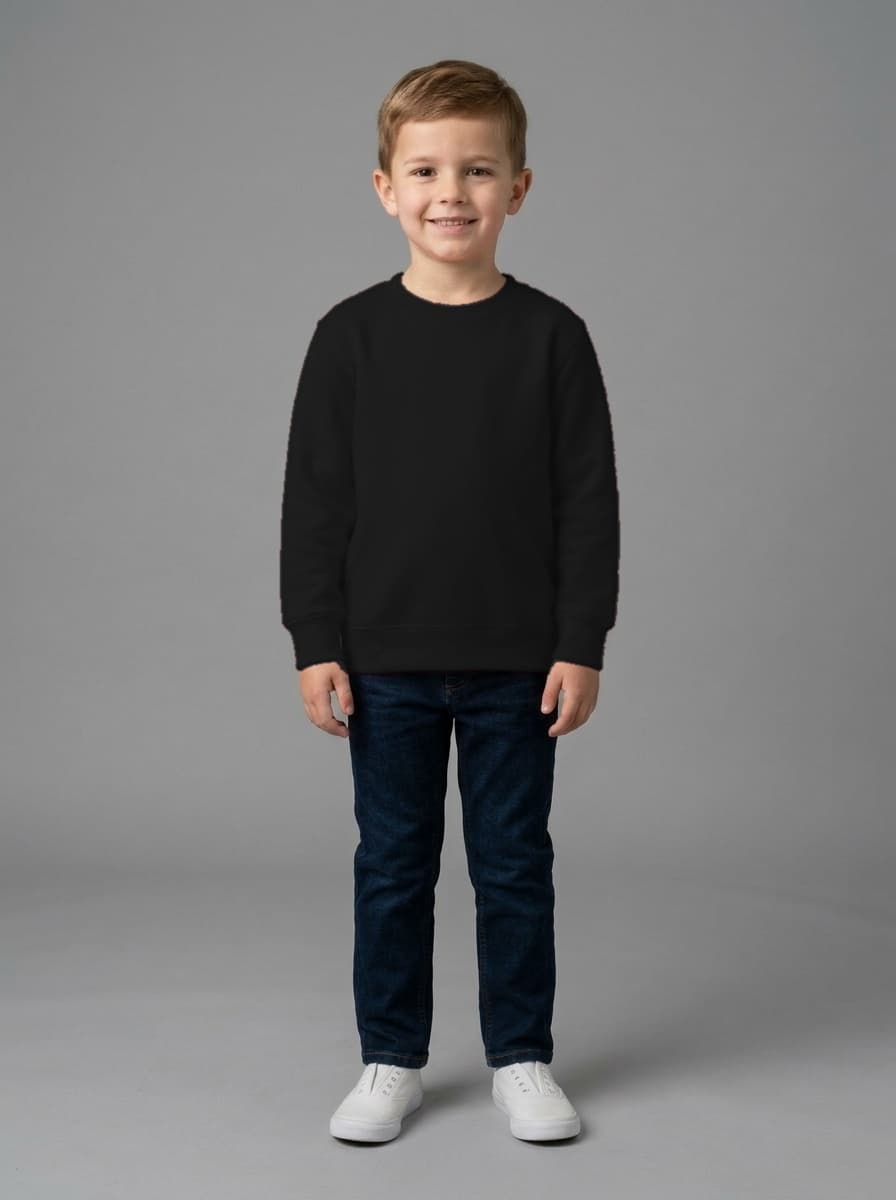 Kids Cotton French Terry 240 GSM Sweatshirt - Custom Apparel Manufacturing Cut N Stitch